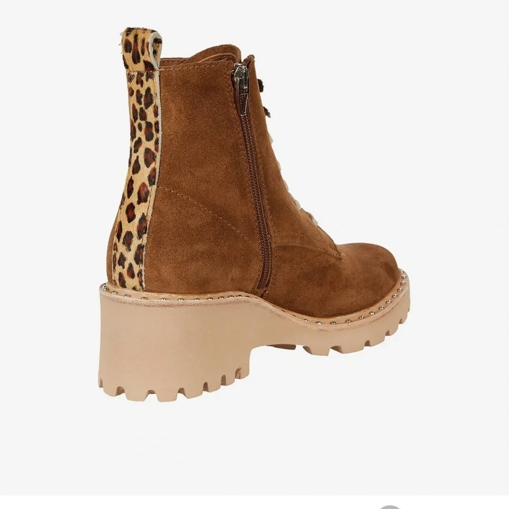 Dolce Vita‎ Womens Brown Hinto Lace Up Ankle Boots Suede 8.5 New in Box